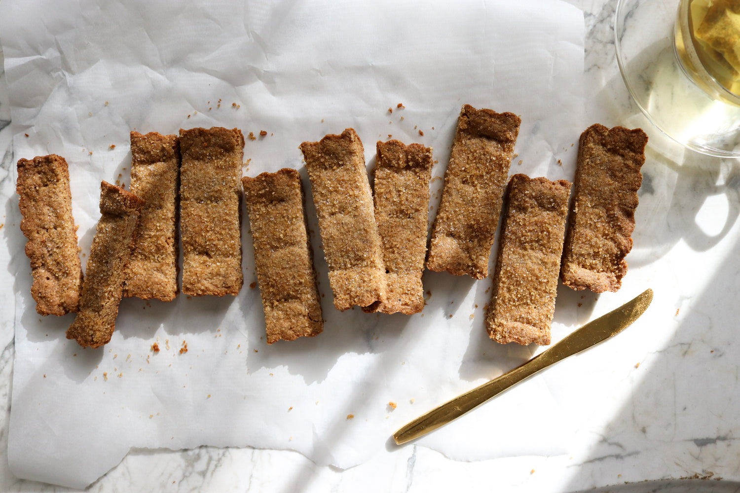 Spiced Rye and Almond Shortbread Cookies