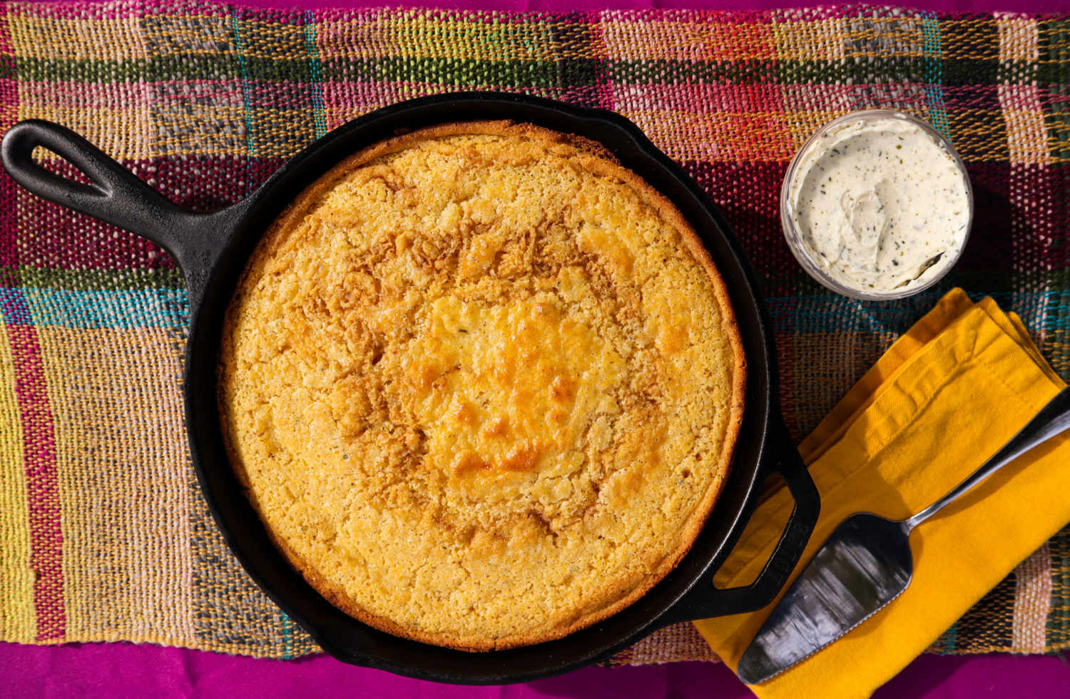 Brown Butter Skillet Cornbread with Pescado Verde Seasoning