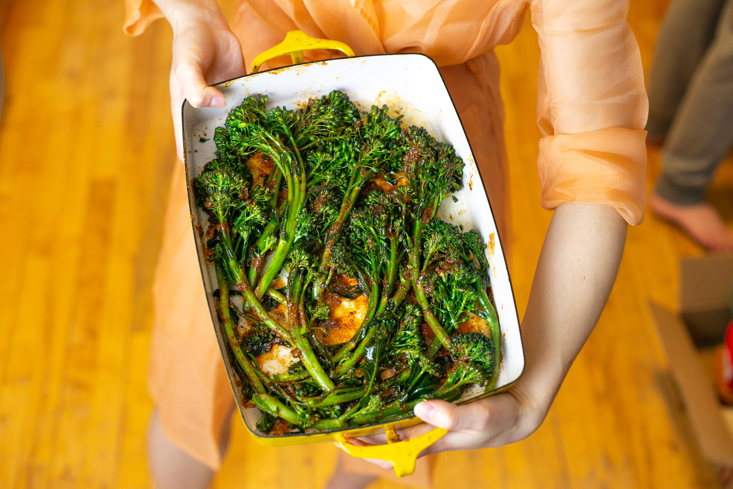 Harissa Broccolini, Our Main Squeeze Side Dish