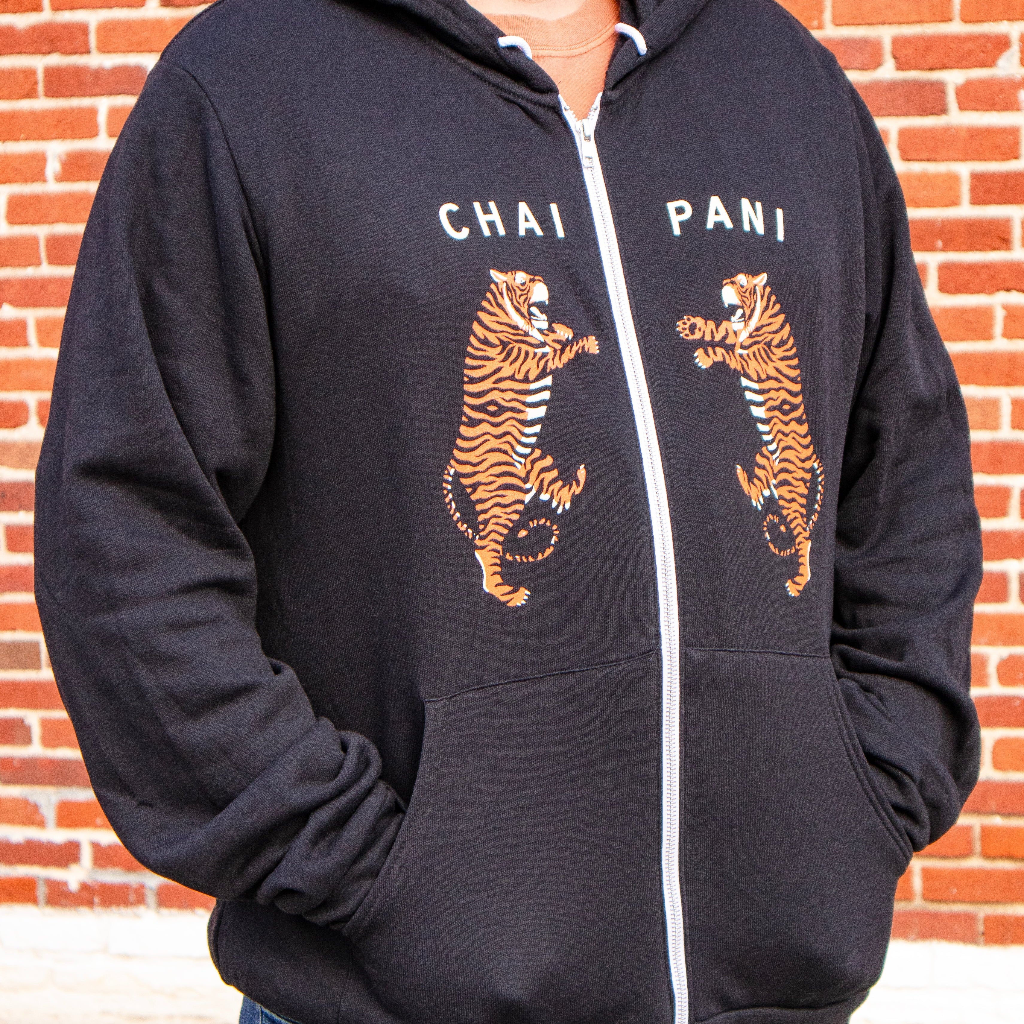 Chai Pani Tiger Zip Hoodie in Black – Spicewalla