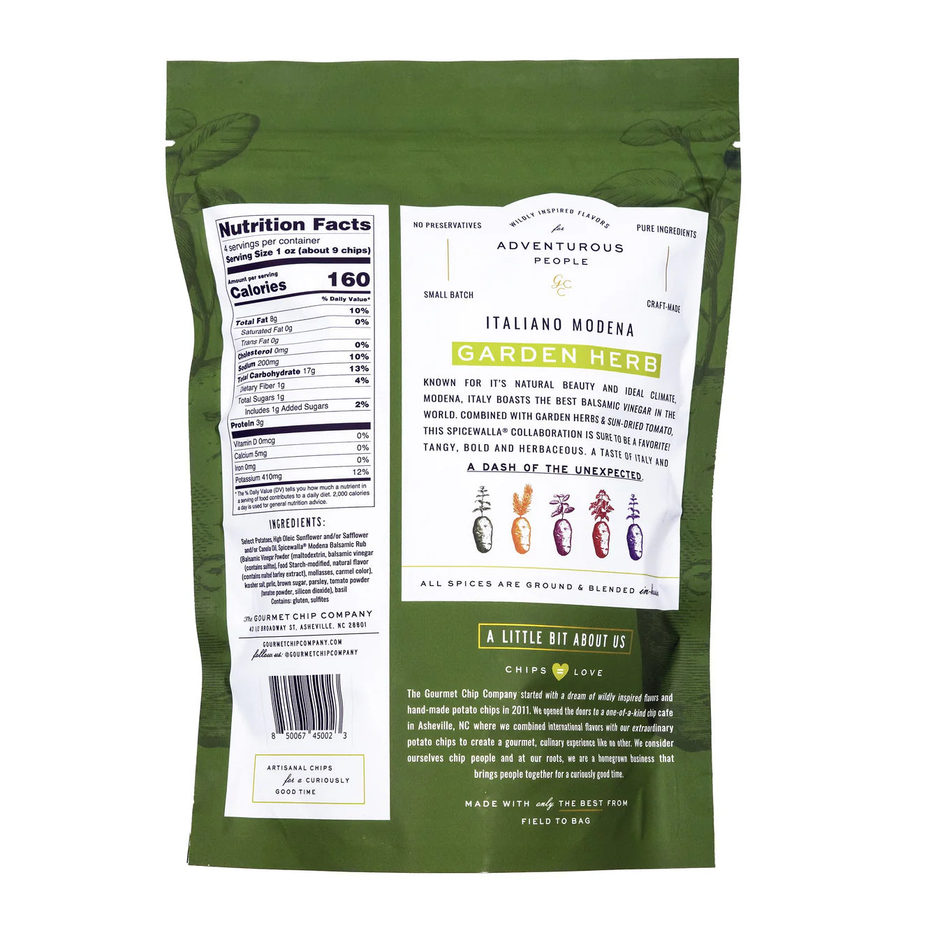 Italiano Modena Garden Herb Chips - Gourmet Chip Company