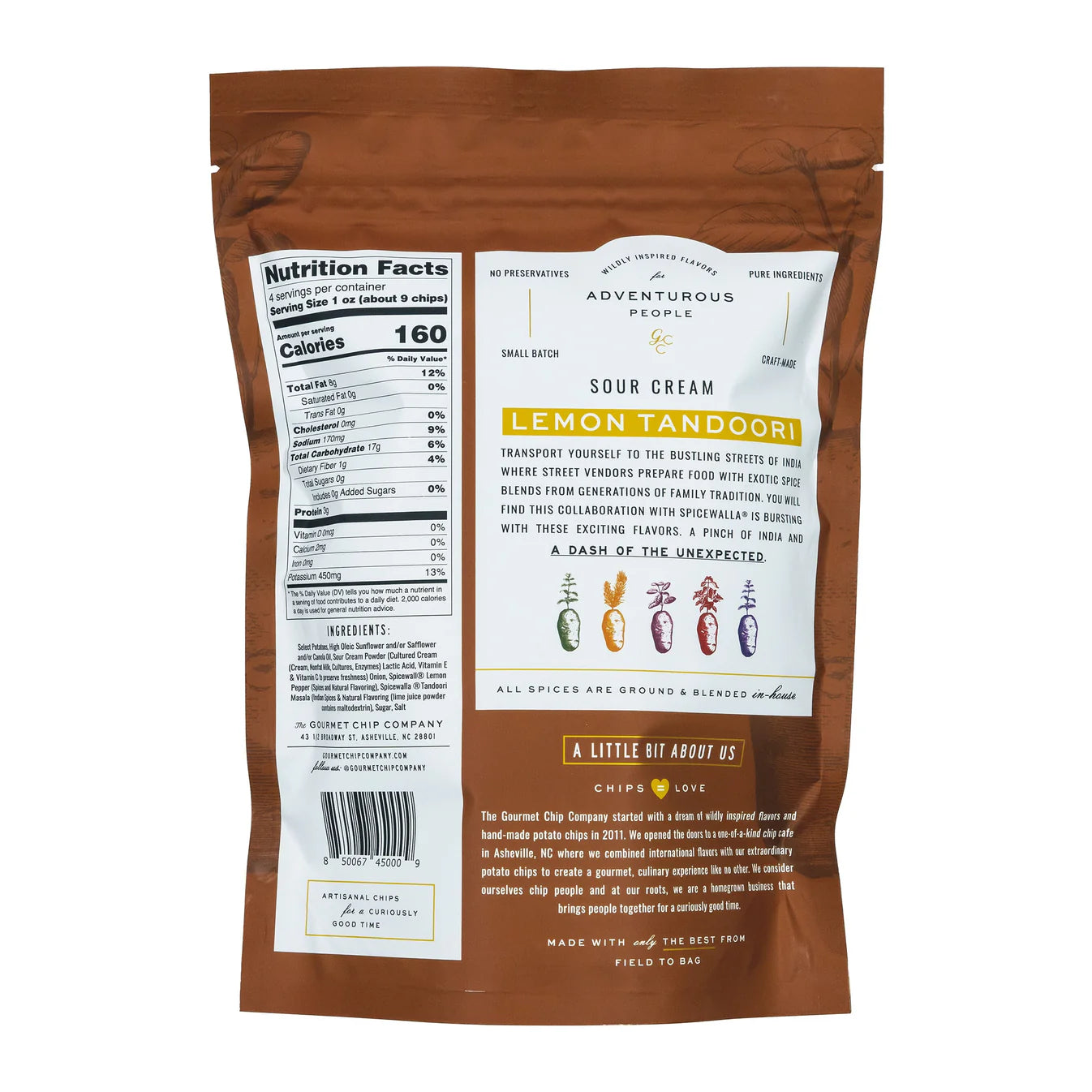 Sour Cream Lemon Tandoori Chips - Gourmet Chip Company