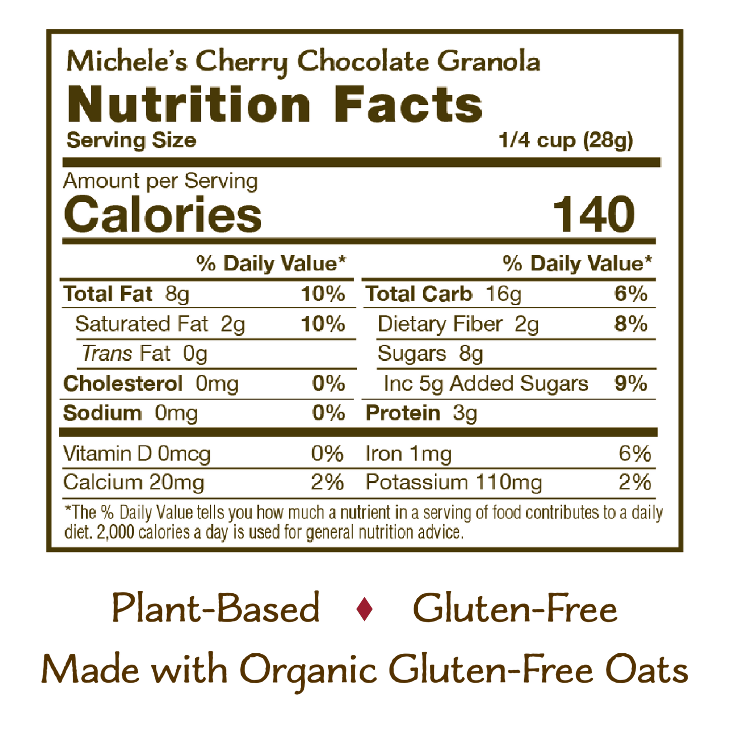 Cherry Chocolate Granola - Michele's Granola