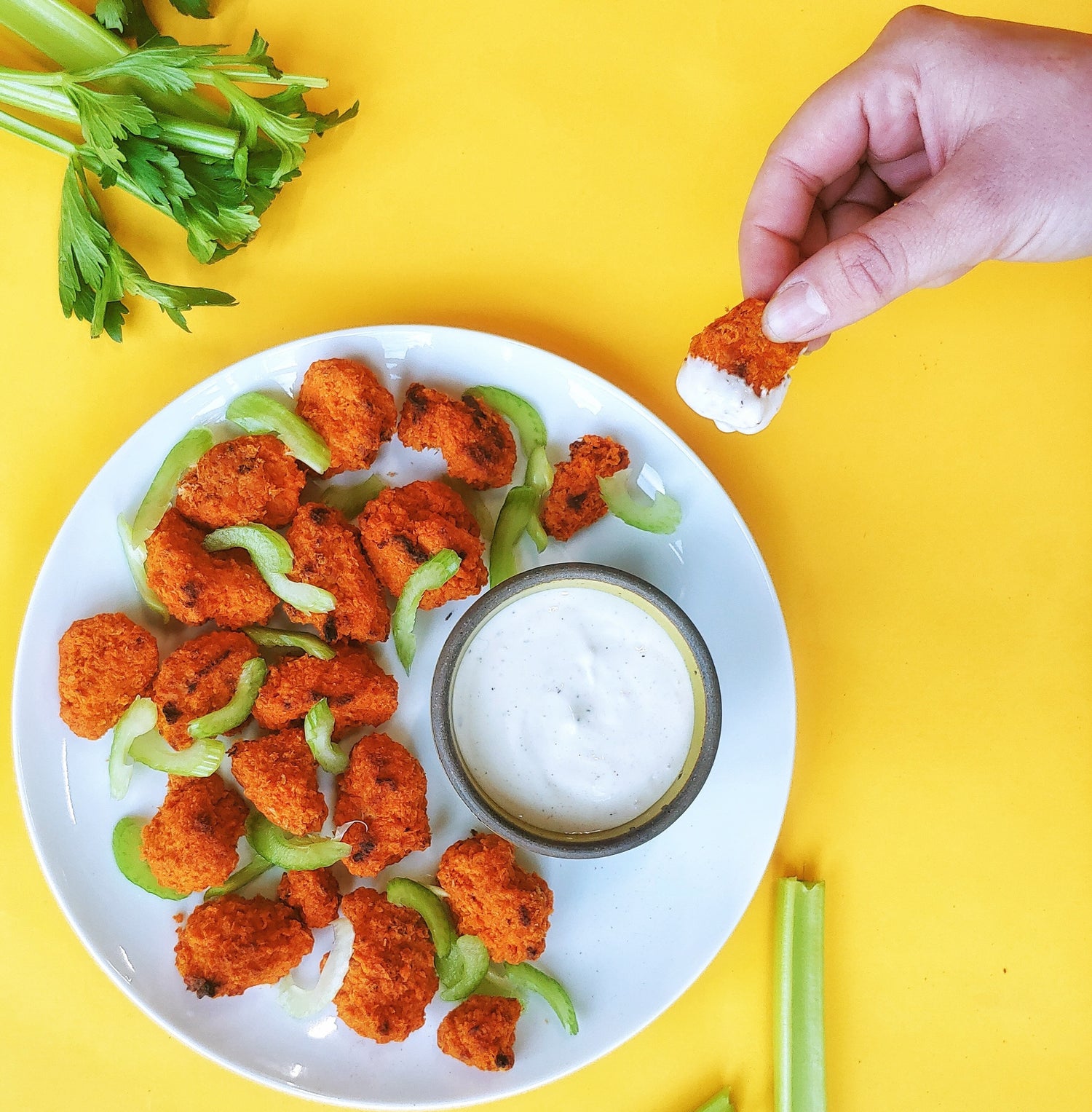 Buffalo Cauliflower Bites