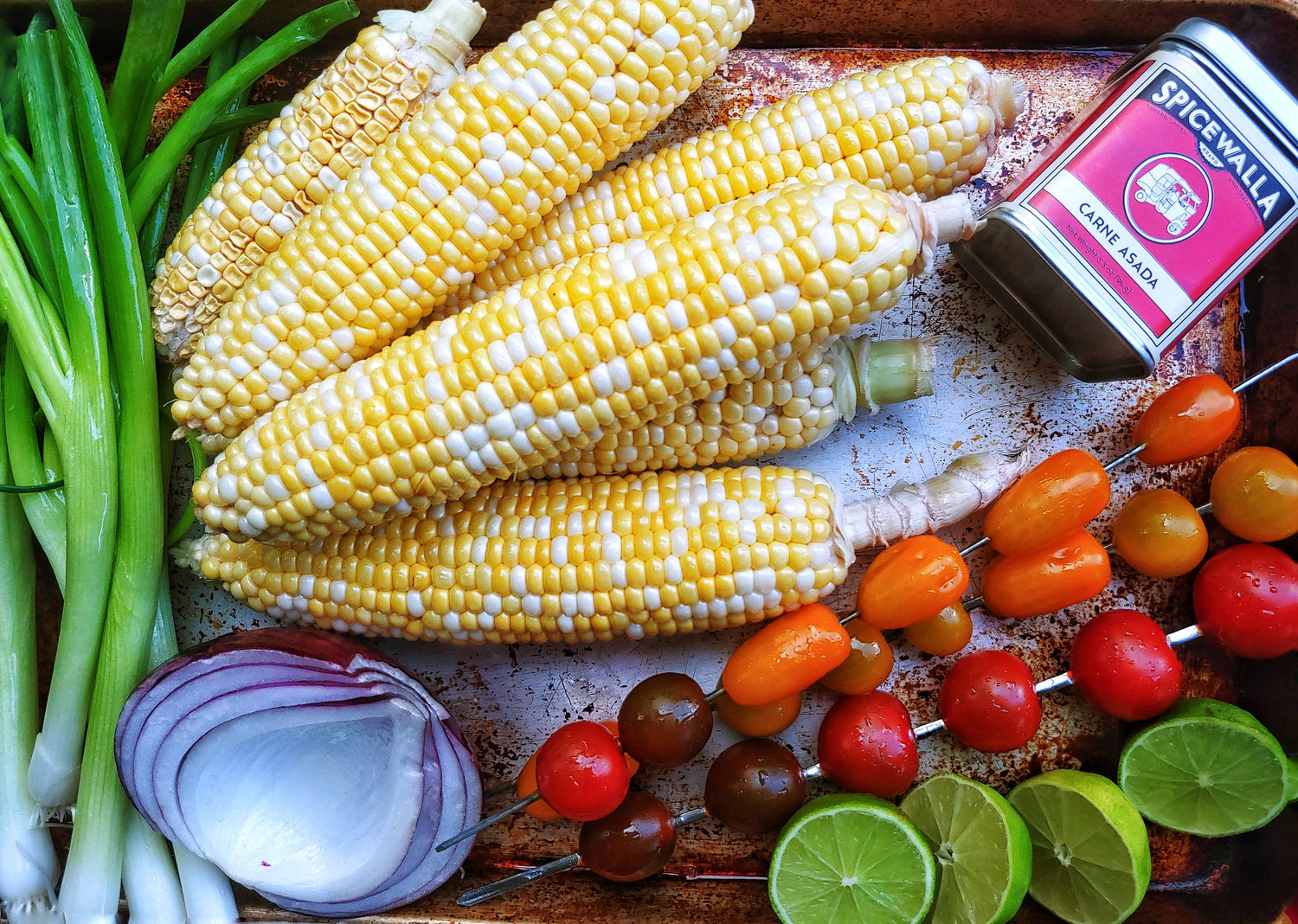 Grilled Elote Salad with Creamy Carne Asada Dressing