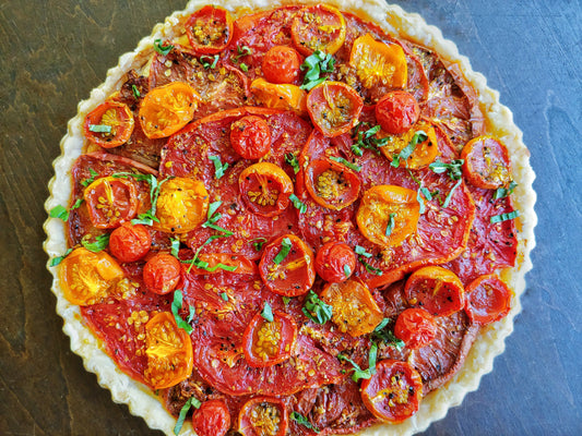 Dhana Jeera Tomato Pie