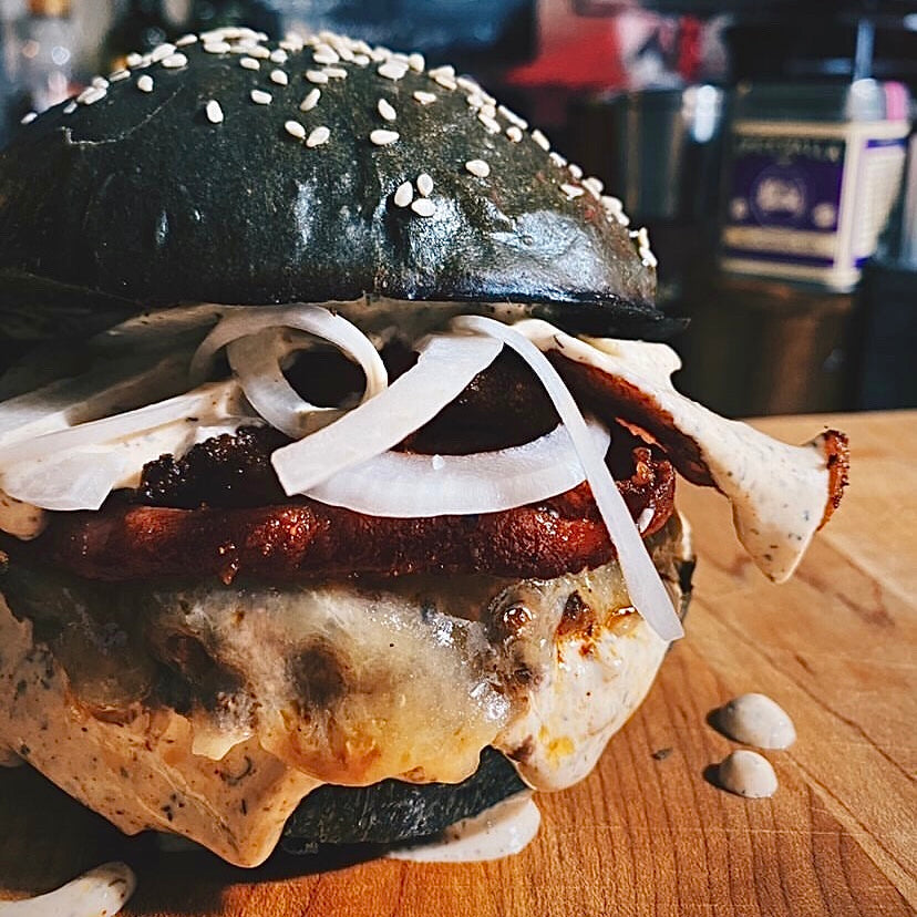 Blackened White Cheeseburger