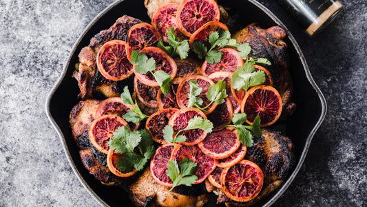 Cumin & Blood Orange Roasted Chicken Thighs