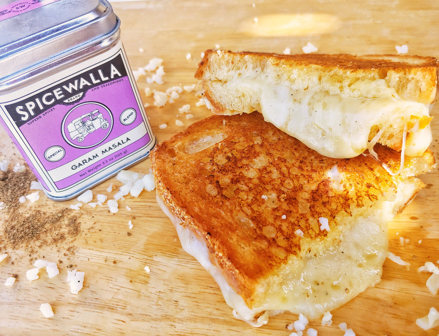 Garam Masala Grilled Cheese