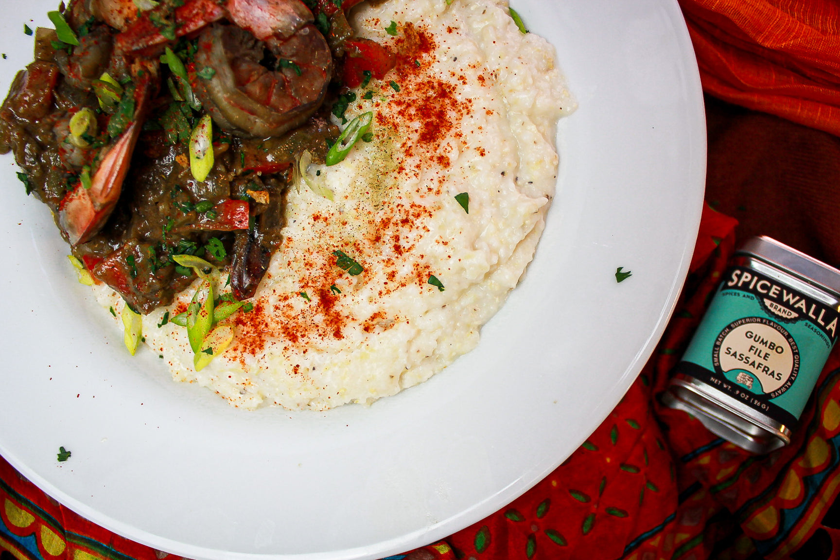 Gumbo Filé Shrimp and Grits Spicewalla