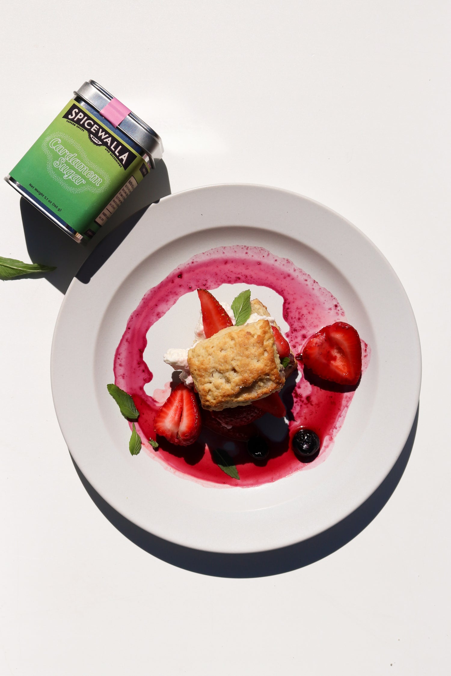 Olive Oil Shortcakes with Berries and Cream (Vegan friendly)