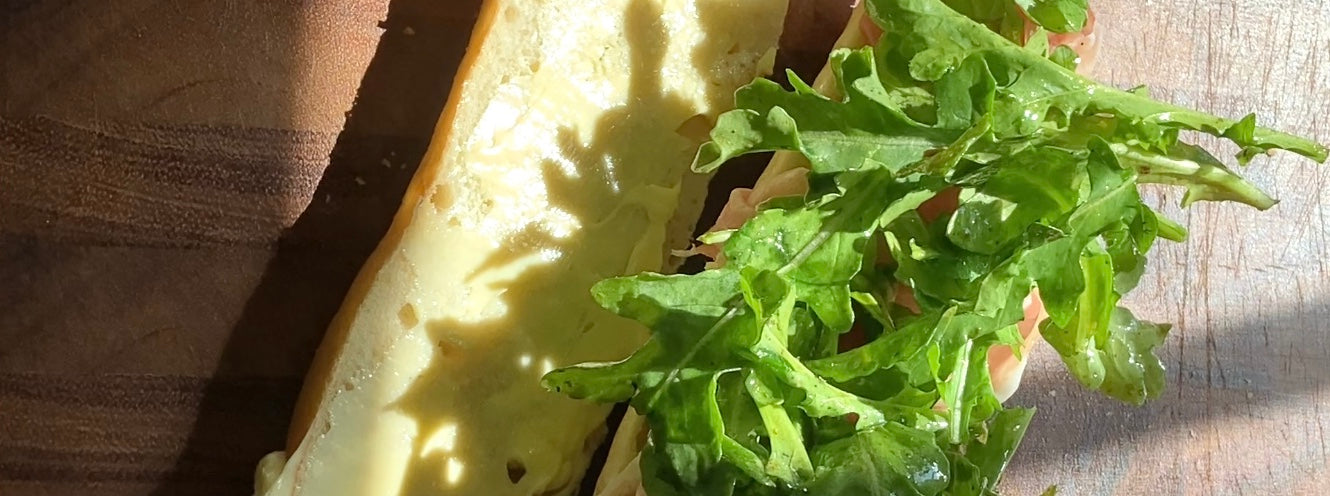 Perfect Prosciutto Sandwich with Modena Balsamic Arugula Salad