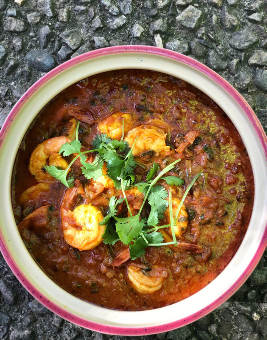 Shrimp Patia - Parsi-Style Seafood Ragout