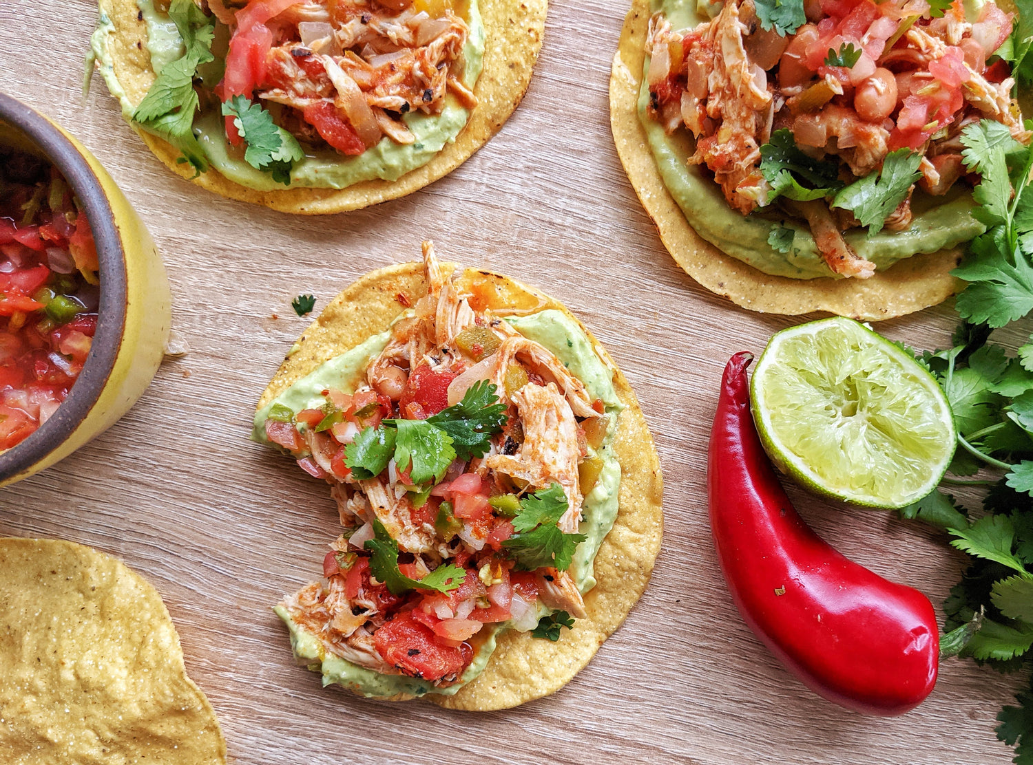 Chilli Lime Chicken Tostadas