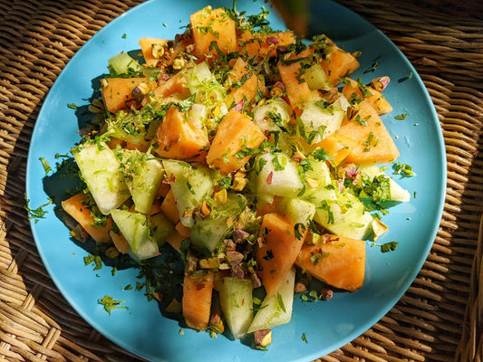 Chaat Masala Melon and Herb Salad