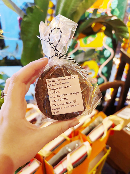 Roz's Ginger Molasses Sandwich Cookies with Orange-Bourbon Cream Filling!