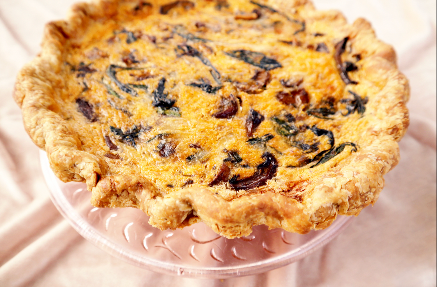 Mushroom Leek Quiche with Piri Piri