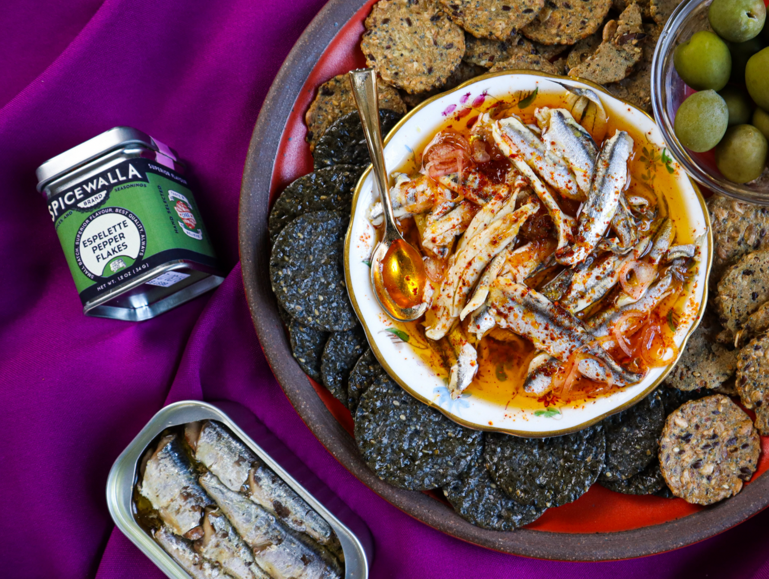 Marinated Anchovies with Espelette Flakes