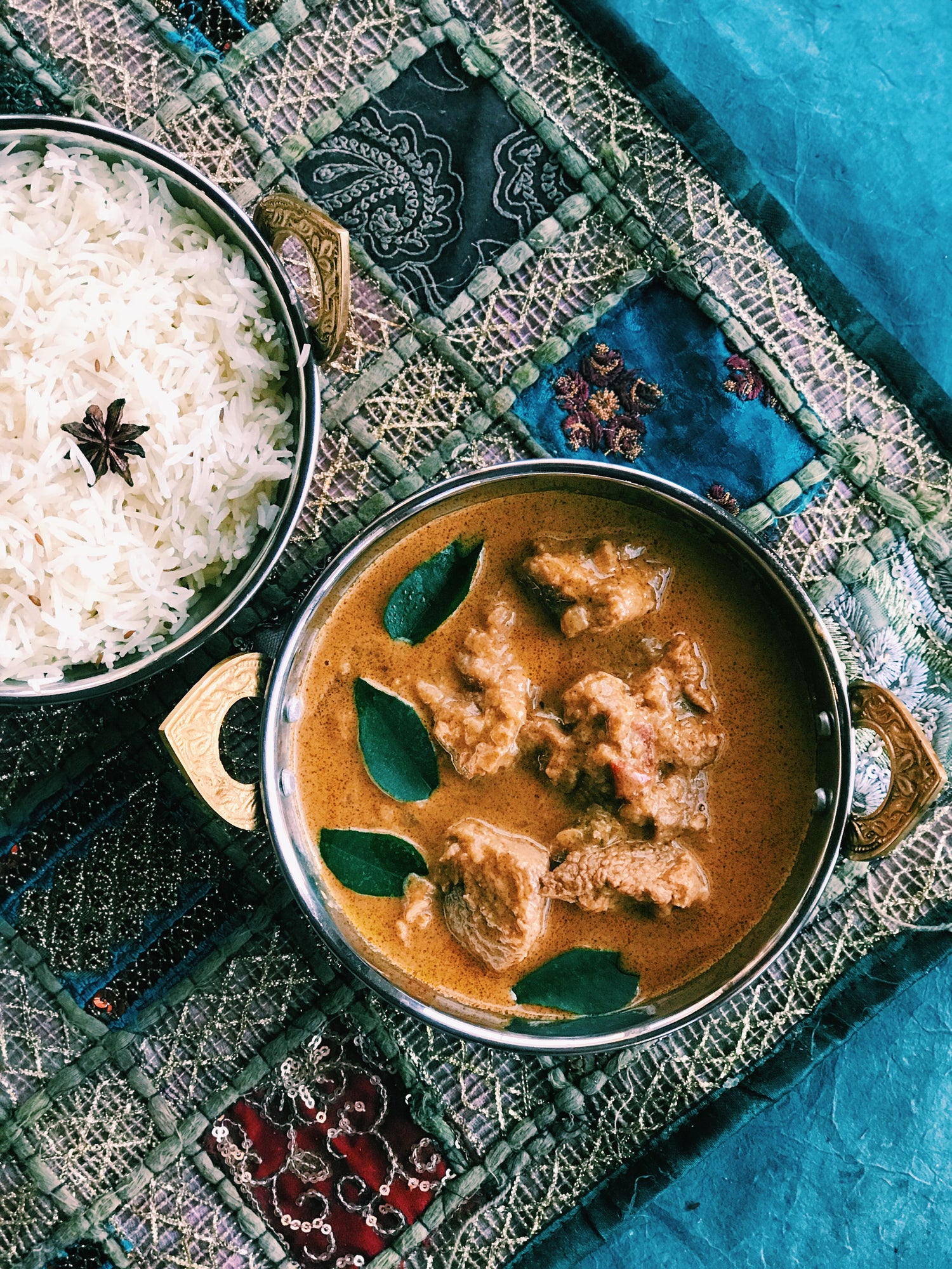 Veda Sankaran's Slow Cooked Oven Lamb Curry & Spiced Ghee Pulao