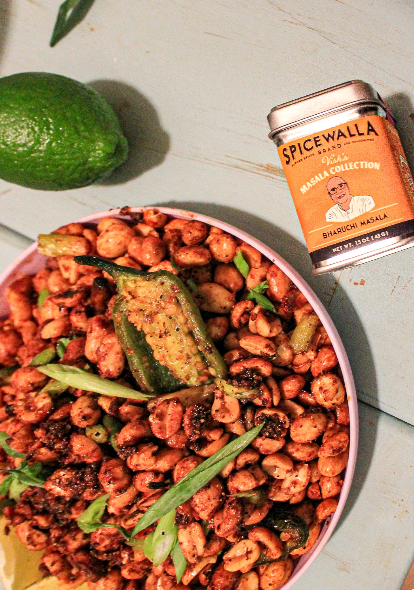 Pan fried Peanuts with Bharuch Masala