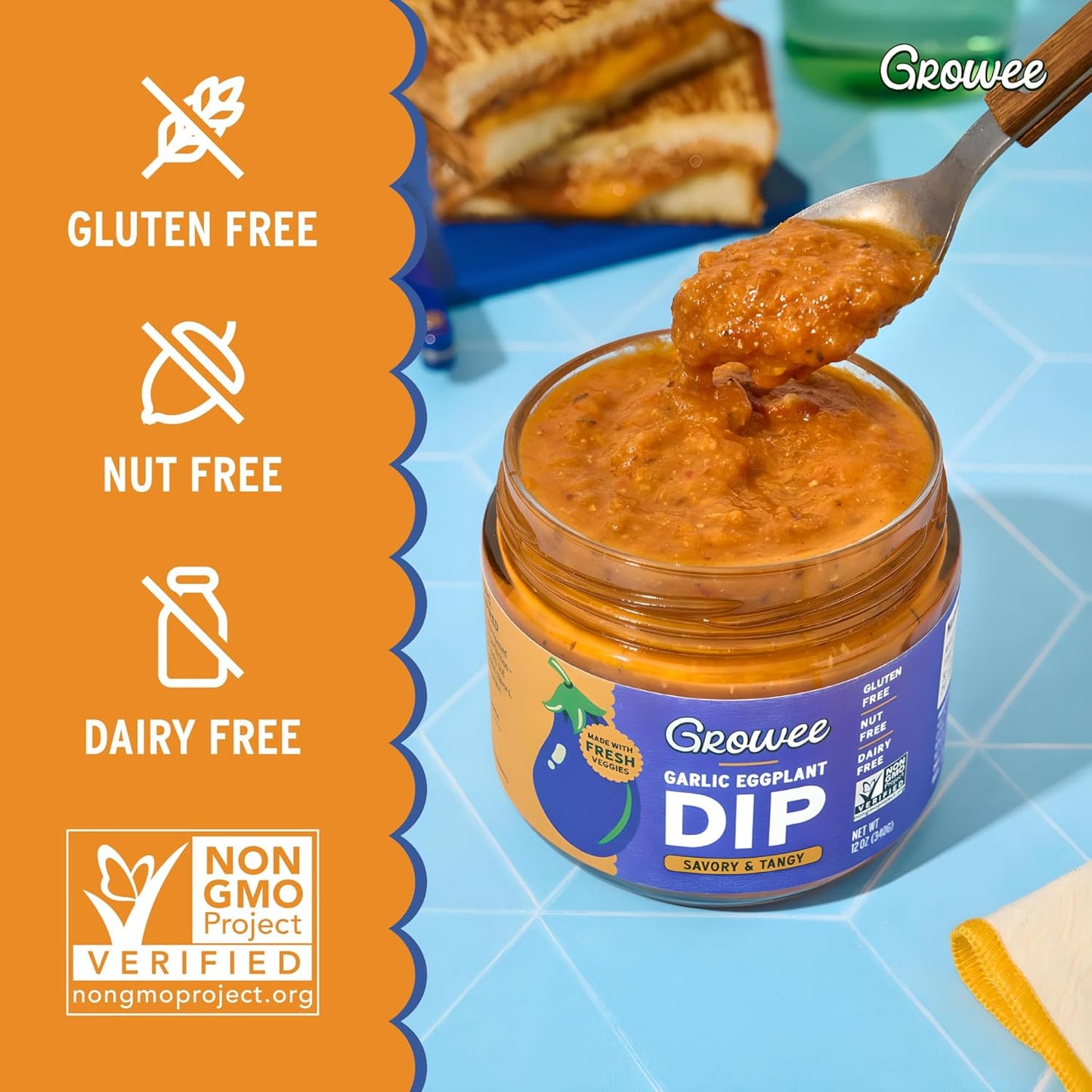 Growee Foods - Garlic Eggplant Dip