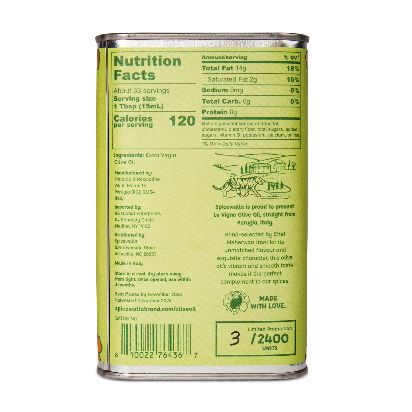 Spicewalla Presents Le Vigne Extra Virgin Olive Oil - Limited Edition!