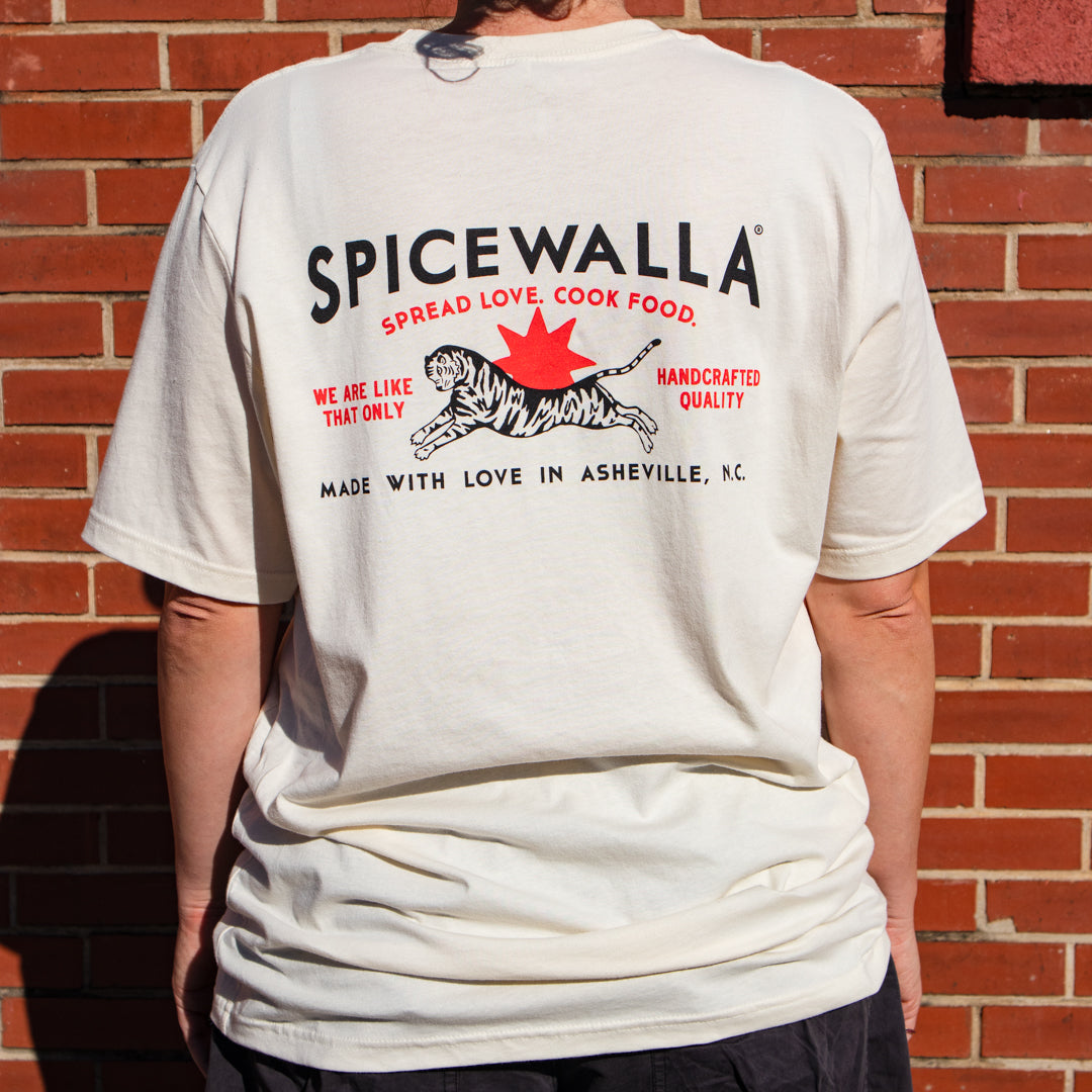 Spicewalla Matchbox Tiger T-Shirt in Off-White