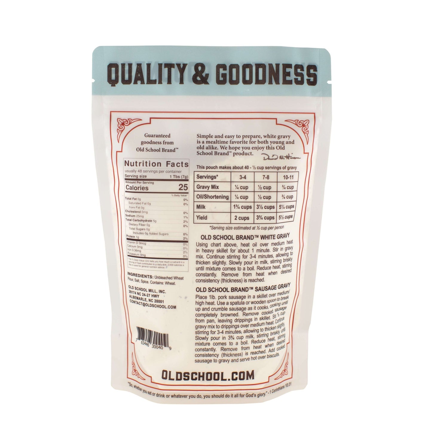 Old School Brand - White Gravy Mix