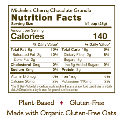 Cherry Chocolate Granola - Michele's Granola