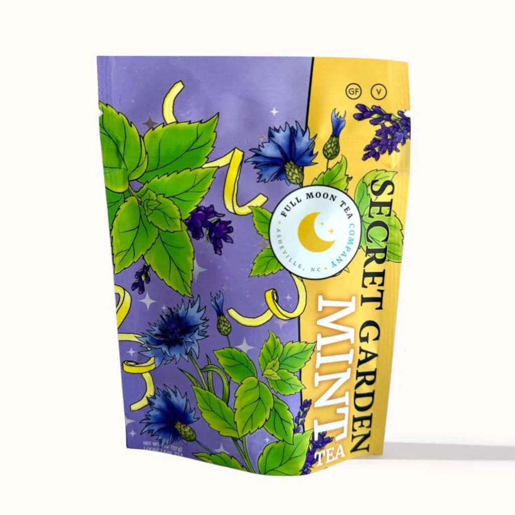 Secret Garden product packaging with floral design on a white background