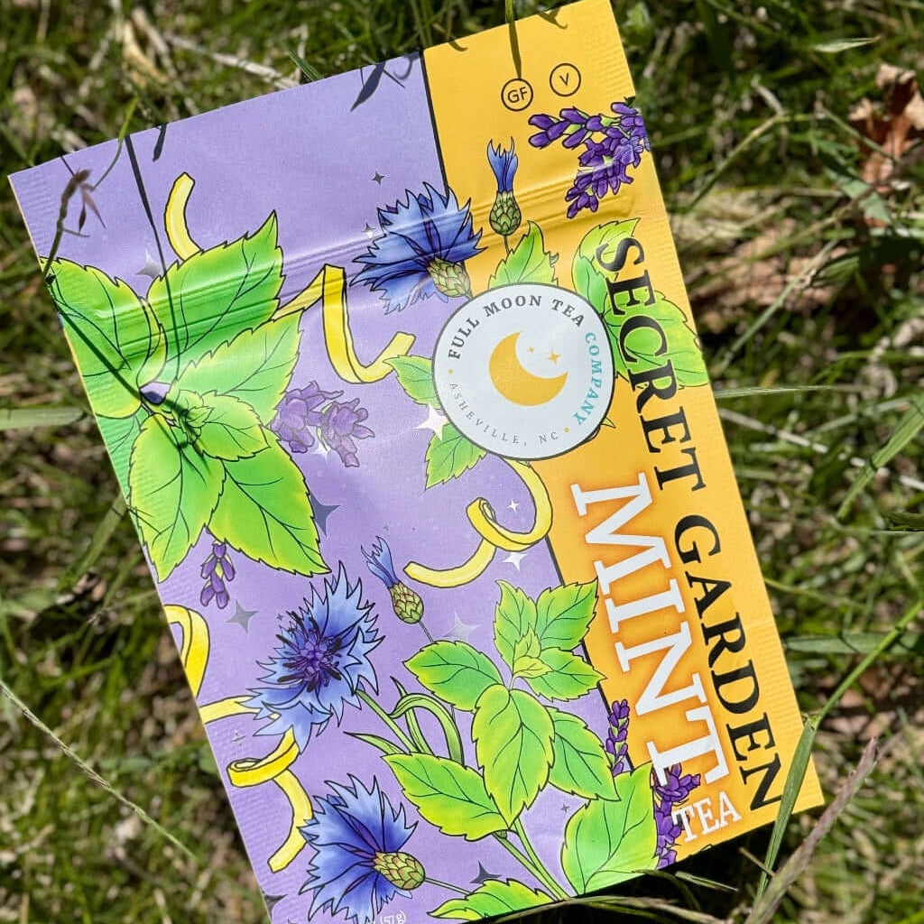 Secret Garden Mint packaging on grass